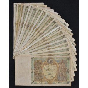 50 złotych 1929 - Ser.B.B.-B.Z. (20 szt.)