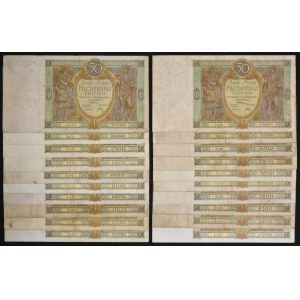 50 złotych 1929 - Ser.B.B.-B.Z. (20 szt.)