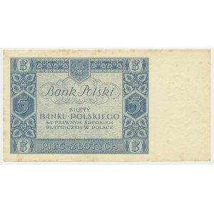 5 złotych 1930 - Ser.Y - rzadka odmiana jednoliterowa