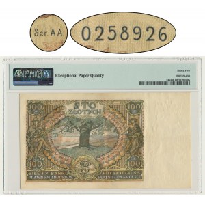 100 złotych 1932 - Ser.AA. - PMG 35 EPQ - rzadka seria