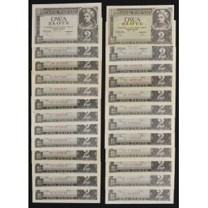 2 złote 1936 - różne odmiany (25 szt.)