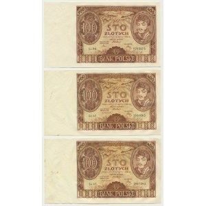 100 złotych 1932-1934 (3 szt.)