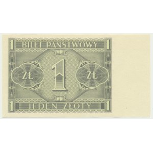 1 złoty 1938 - druk jednostronny -