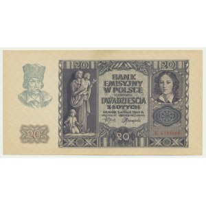 20 złotych 1940 - E - rzadsza seria
