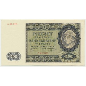 500 złotych 1940 - A -