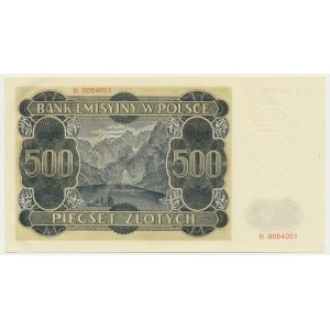 500 złotych 1940 - B -