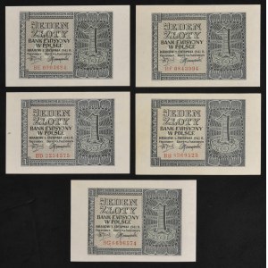 1 or 1941 - BB-BF - set de série (5 pcs.)