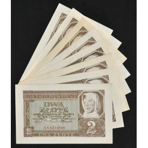 2 zlaté 1941 - AA-AH - sériová sada (8 ks)