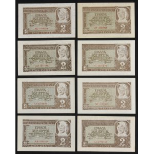 2 zlaté 1941 - AA-AH - sériová sada (8 ks)