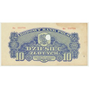 10 zlatých 1944 ...dluží - Bo - smazáno