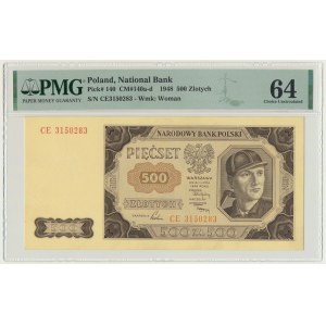 500 złotych 1948 - CE - PMG 64