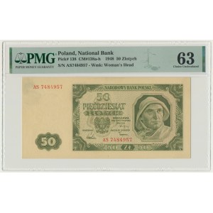 50 zlatých 1948 - AS - PMG 63