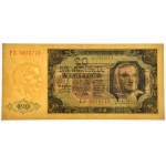 20 zlatých 1948 - FZ - PMG 67 EPQ - žebrovaný papír