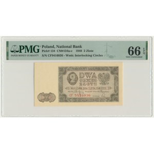 2 zlaté 1948 - CF - PMG 66 EPQ