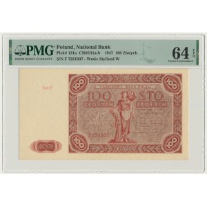 100 zlatých 1947 - F - PMG 64 EPQ