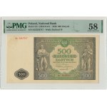 500 złotych 1946 - Dz - seria zastępcza - PMG 58 - RZADKOŚĆ