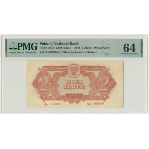 2 złote 1944 ...owe - Bn - PMG 64