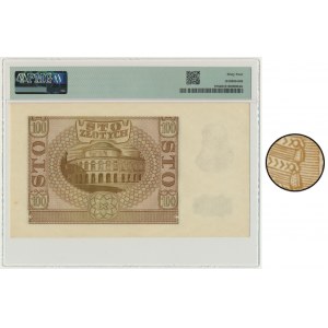 100 złotych 1940 - B - ORYGINALNA SERIA - PMG 64 - RZADKI