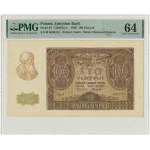 100 złotych 1940 - B - ORYGINALNA SERIA - PMG 64 - RZADKI