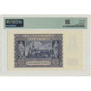 20 złotych 1940 - A - PMG 58 - pierwsza seria