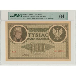 1.000 marek 1919 - Ser.I - PMG 64