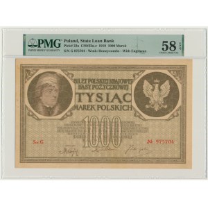 1 000 marks 1919 - Ser.G - PMG 58 EPQ