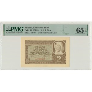 2 złote 1940 - A - PMG 65 EPQ