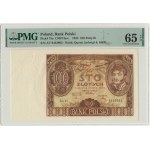 100 zloty 1934 - Ser. AV. - tirets en bas et un en haut - PMG 65 EPQ - WHOLE.