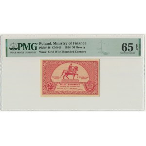 50 groszy 1924 - PMG 65 EPQ
