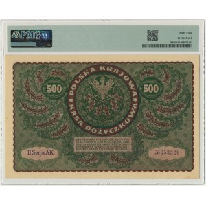 500 marks 1919 - Deuxième série AK - PMG 64