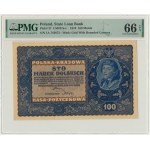 100 marek 1919 - I Serja A - PMG 66 EPQ - RZADKOŚĆ w tym stanie
