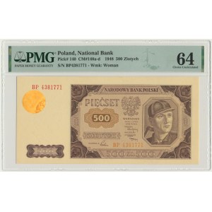 500 zl. 1948 - BP - PMG 64 - žebrovaný papír