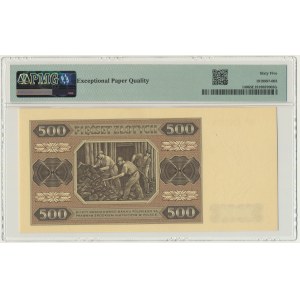 500 zlatých 1948 - BP - PMG 65 EPQ - pruhovaný papír