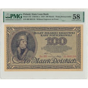 100 marks 1919 - Ser.BB - PMG 58 - ATTRACTIF