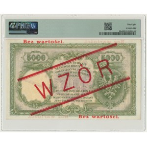 5 000 Or 1919 - MODÈLE - grand tirage - PMG 58