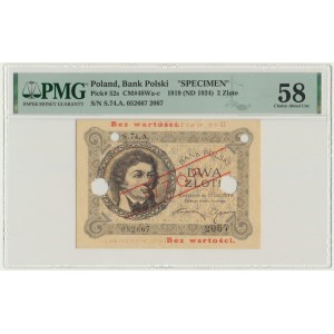 2 or 1919 - MODEL - S.74.A - PMG 58 - DOUBLE PERFORMANCE - RARE