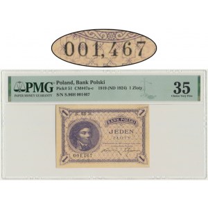 1 zlatý 1919 - S.96 H - PMG 35 - nízké číslo