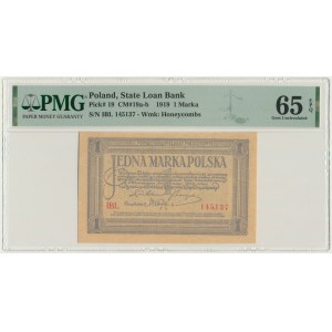 1 marka 1919 - IBL - PMG 65 EPQ