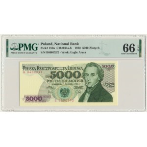 5.000 złotych 1982 - B - PMG 66 EPQ