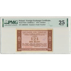 Baltona, 2 dolary 1973 - A - PMG 25 - RZADKI