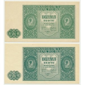 2 zlaté 1946 (2 ks) - barevné varianty
