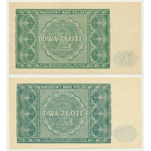2 zlaté 1946 (2 ks) - barevné varianty
