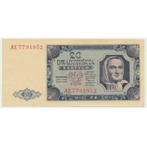 20 zlatých 1948 - AE - VELKÁ písmena