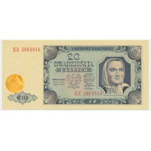 20 zlatých 1948 - EZ - žebrovaný papír