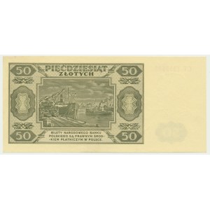 50 złotych 1948 - CT - papier prążkowany