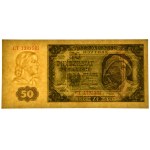 50 złotych 1948 - CT - papier prążkowany