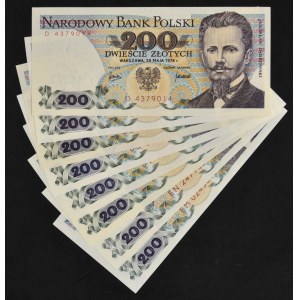 Zestaw, 200 złotych 1976-88 (8 szt.)