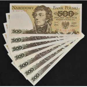 Zestaw, 500 złotych 1974-82 (7 szt.)