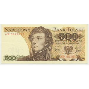 500 złotych 1976 - AW - rzadka seria
