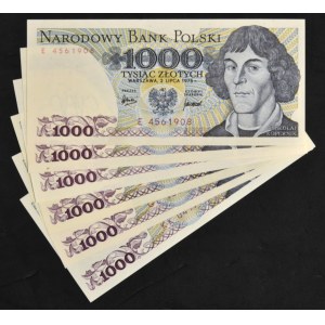 Zestaw, 1.000 złotych 1975-82 (6 szt.)